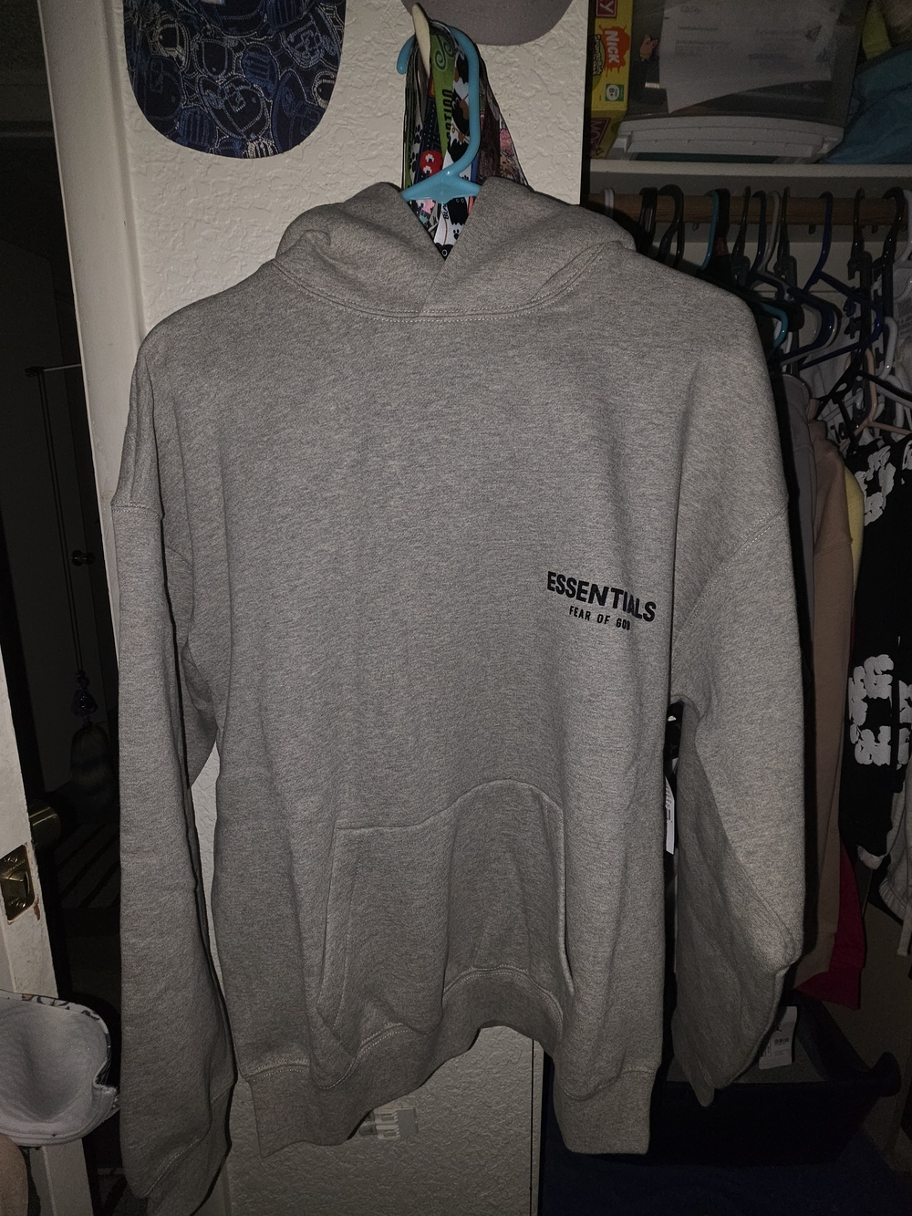 Essentials Men’s Grey Hoodie Sweatshirt